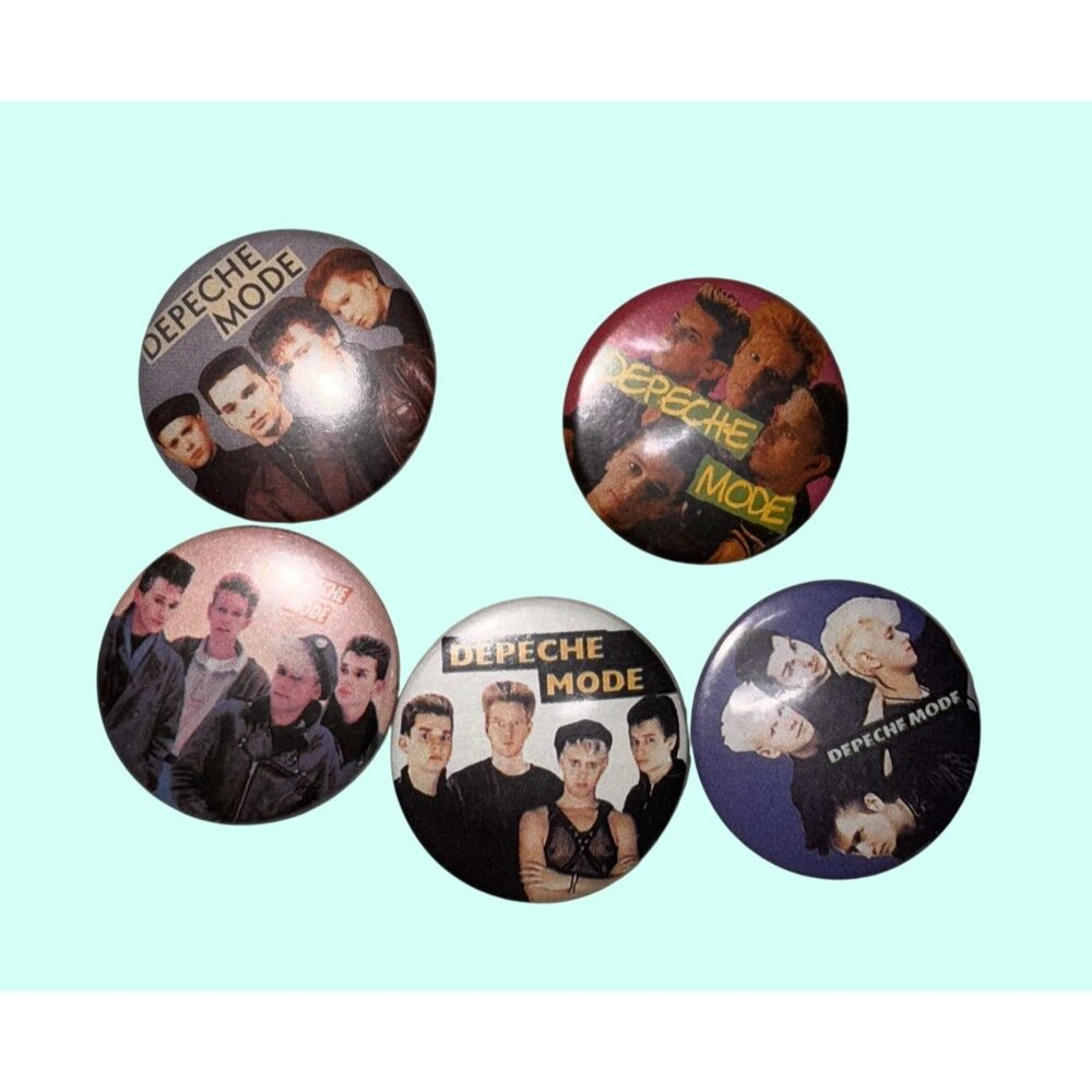 Vintage 80s Depeche Mode lapel pins push pin